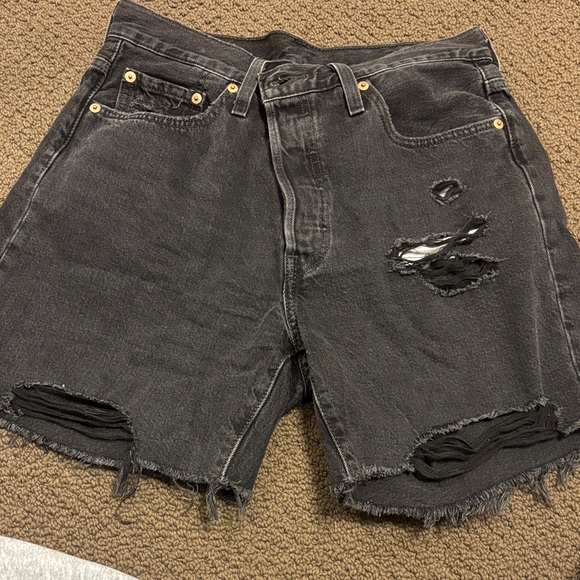 Levi's Pants - Levi's Charcoal Denim Cut-Off Shorts